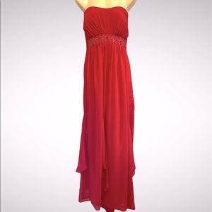 Beautiful red gown from David’s bridal